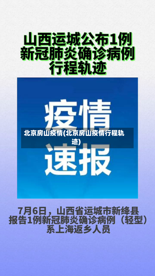 北京房山疫情(北京房山疫情行程轨迹)