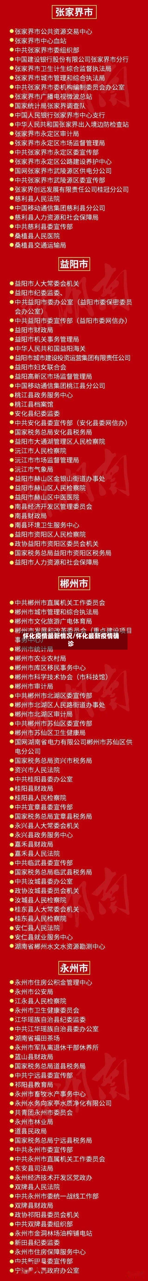 怀化疫情最新情况/怀化最新疫情确诊