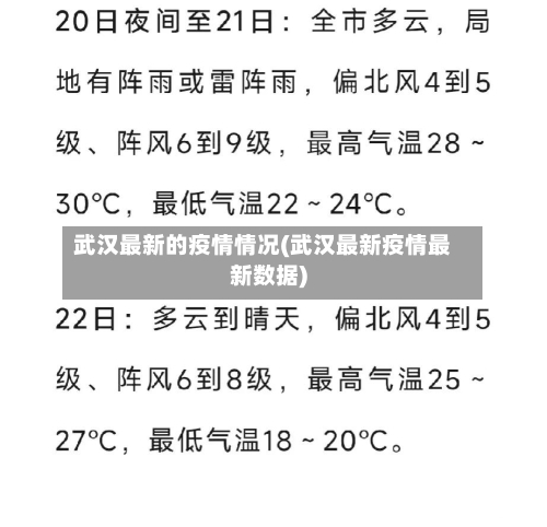 武汉最新的疫情情况(武汉最新疫情最新数据)