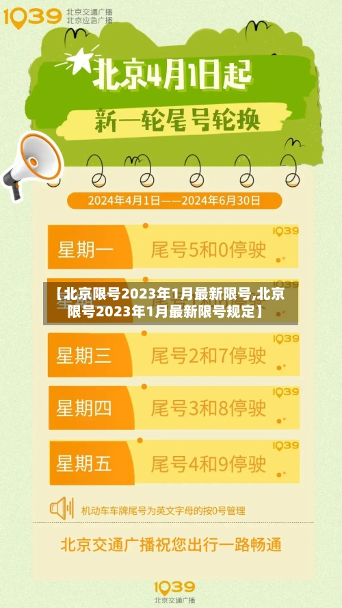 【北京限号2023年1月最新限号,北京限号2023年1月最新限号规定】
